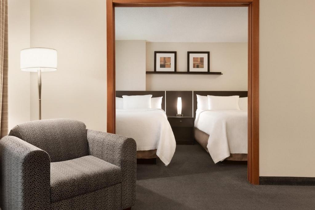Embassy Suites By Hilton Downtown Montreal  Rooms  2 Room Premium Suite With 2 Double Beds Fireplace Bed 24
