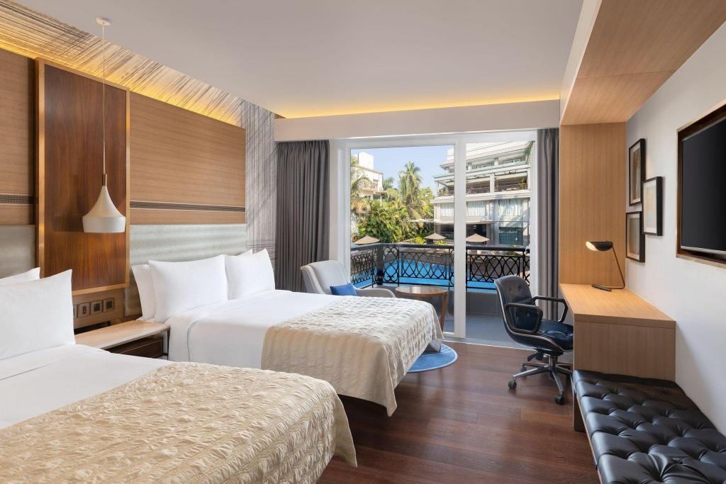 Le Méridien Goa Calangute  Rooms  Classic Guest Room 2 Queens Pool View Balcony 3