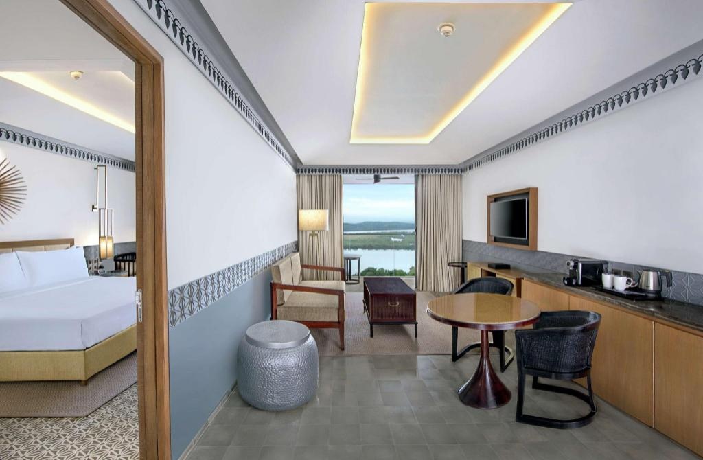 DoubleTree By Hilton Goa Panaji  Rooms  Deluxe Suite River View With Balcony Room Plan 13