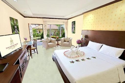 Thai Garden Resort PattayaroomsDeluxe Room King Bed Bed7