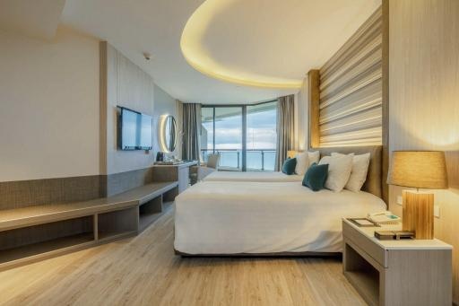 Cape Dara ResortroomsDeluxe Corner King Bed Room With Sea View Room Plan38